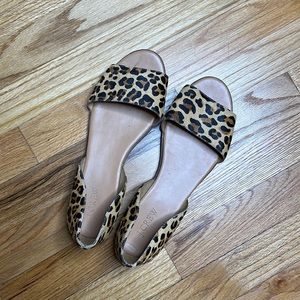 Jcrew Size 9 Calf Skin Leopard Print Shoes